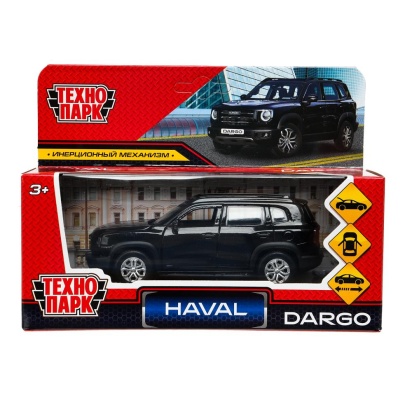 Машина металл HAVAL haval dargo,дл 12 см, дв,багаж,инер, черный,   DARGO-12-BK
