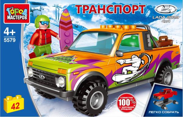 Конструктор LADA 4x4 PICKUP, 42 дет. (легко собрать) Город мастеров  5579-KK
