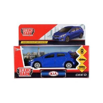Машина металл "KIA CEED" 12см, открыв. двери, инерц., синий в кор. Технопарк, CEED-BU