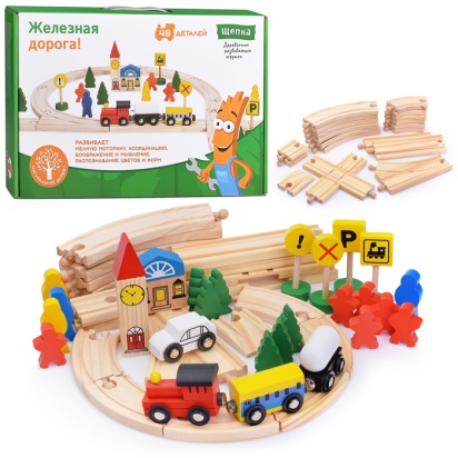 Трек с паровозом и фигурками,   D1068 / 374668