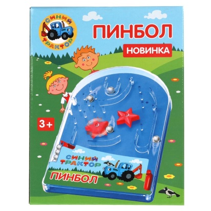 Настольная игра пинбол Синий ТРАКТОР кор.19,5*14,5*3см ИГРАЕМ ВМЕСТЕ  B1304252-R1