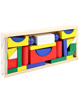 Деревянная игрушка. Конструктор "ЦВЕТНЫЕ БЛОКИ" (10x20) (арт. G324)
