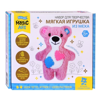 Набор для творчества. Мягкая игрушка из меха "Медвежонок" 04915 / 408096