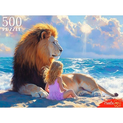 Пазл 500 Девочка и лев   П500-8265 / 936-675