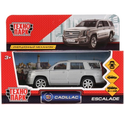 Машина металл "CADILLAC ESCALADE" 12см, открыв. двери, инерц, серебристый Технопарк, ESCALADE-SL
