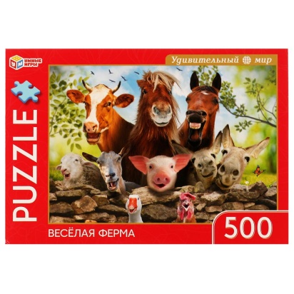 Веселая фирма. Пазлы классические в коробке. Пазл 500 деталей. Умные игры 323432