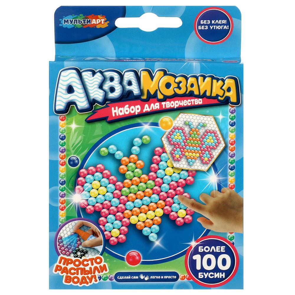 Аквамозаика 100 бусин бабочка МУЛЬТИ АРТ   AB-100BUTTER