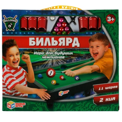 Настольная игра бильярд кор.32,3*27,8*3,7см Умные игры R512-H30007-R
