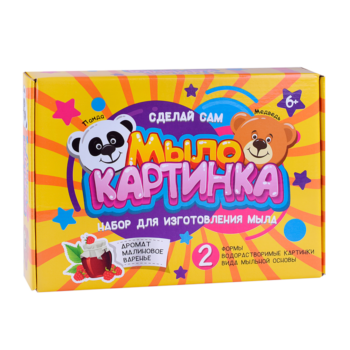 Набор для творчества серия "Юный парфюмер" "Мыло-картинка. Панда и медведь." 771 / 382278