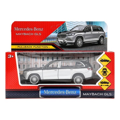 Машина металл MERCEDES-BENZ gls maybach 12см, дв,баг,ин,селенит, кор. Технопарк   MAYBCHGLS-12-GYSR
