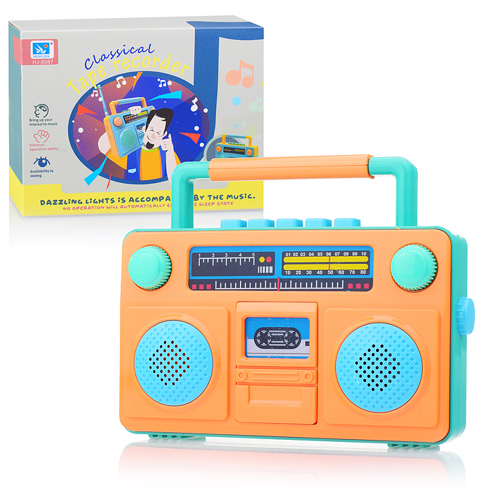 Магнитофон игрушечный, на батарейках, в коробке HJ-8087A / 366828