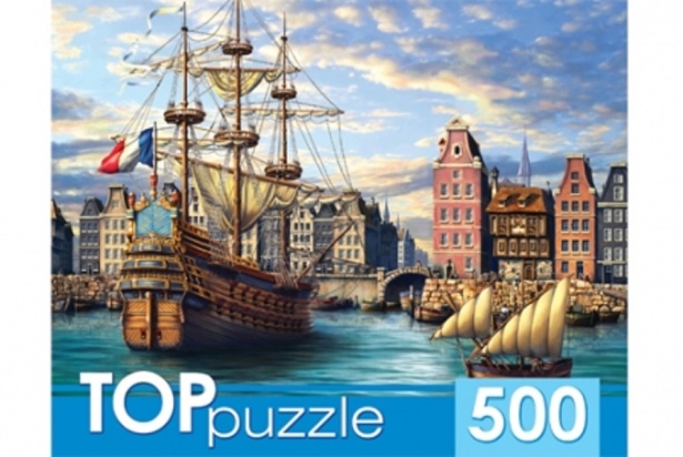 ПАЗЛЫ 500 элементов. ХТП500-4236 КОРАБЛИ В СТАРОМ ПОРТУ