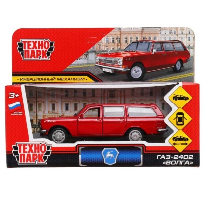 Машина металл ГАЗ -2402 "волга" дл 12 см, откр дв, багаж, инерц, крас., 2402-12-RD