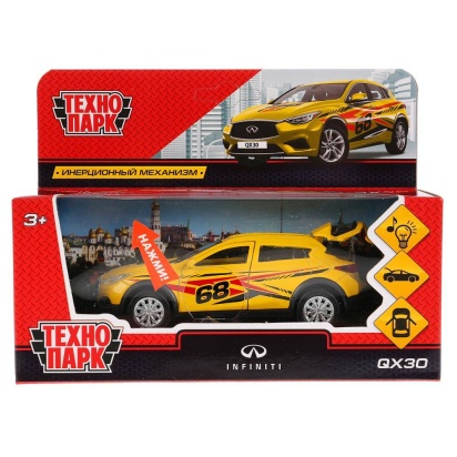 Машина металл свет-звук NISSAN INFINITI QX30, 12 см, откр дв., баг.,ин.,кор. Технопарк , QX30-S-SL