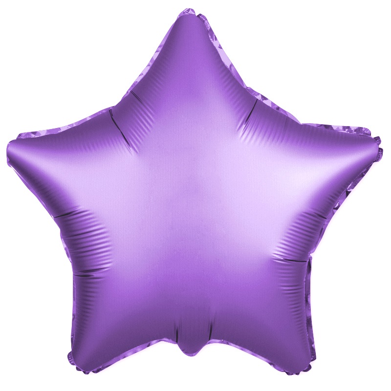 Шар (18-46 см) Звезда, Фиолетовый, Сатин, 751152