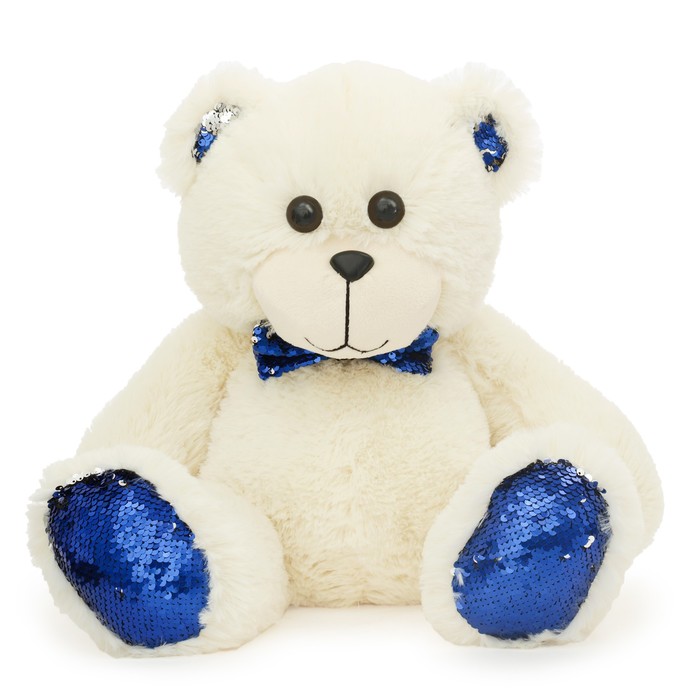 Медвежонок с синими пайетками В40, арт. 6278/МЛ/40