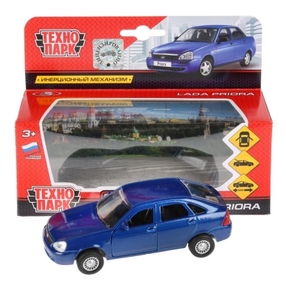 Машина металл LADA Priora хэтчбек синий 12см, открыв. двери, инерц. SB-18-22-LP(BU)WB