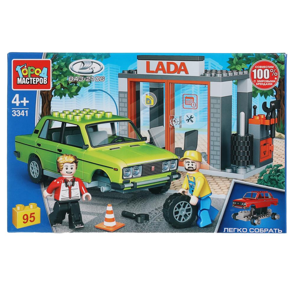 LADA конструктор lada-2106 в автосервисе, 95 дет. Город мастеров 3341-CY