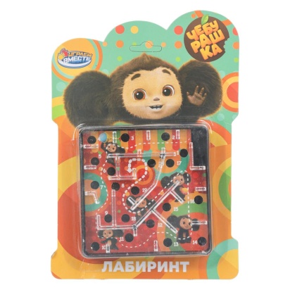 Логическая игра лабиринт Чебурашка блист.14,7*20,7*2см ИГРАЕМ ВМЕСТЕ   0501K238-R6 (420)