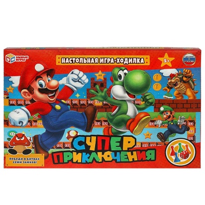 Супер приключение. Настольная игра-ходилка. 217х330х27мм. Умные игры ,  350345