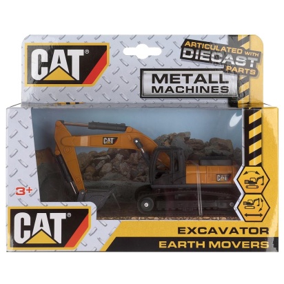 Модель металл ЭКСКАВАТОР лицензия cat 14см, подв. дет (ковш и корпус) -   2008I025-R