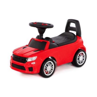 Каталка-автомобиль "SuperCar" №6 со звуковым сигналом (красная) 84590