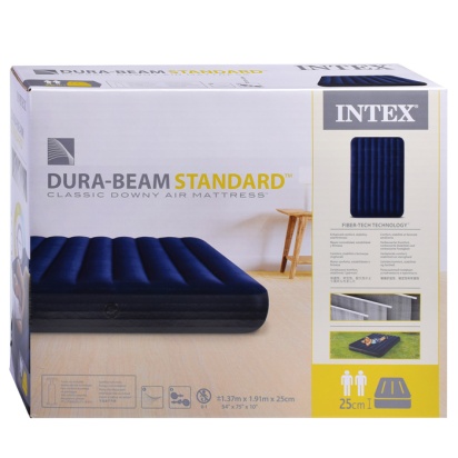 Матрас надувной Classic Downy Fiber-Tech, 137 x 191 х 25 см, INTEX  64758 / 268111