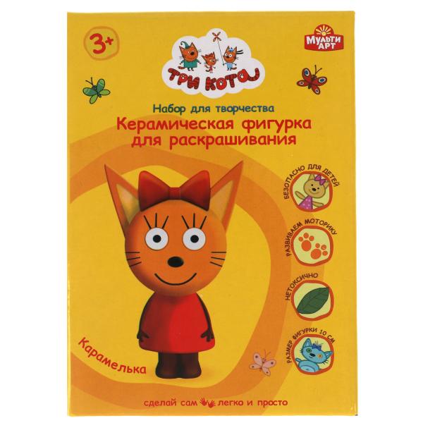 Набор д/дет тв-ва Три Кота фигурка для росписи (краски, кисточка) MultiArt PAINTFIG-TC1