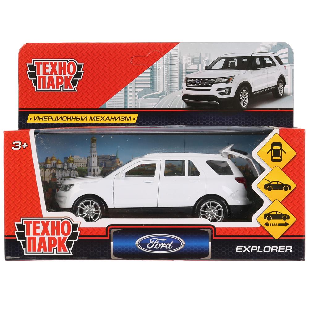 Машина металл "FORD EXPLORER" 12см, открыв. двери, инерц., белый в кор. EXPLORER-WT