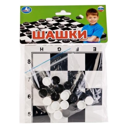 НАСТОЛЬНАЯ ИГРА "УМКА" ШАШКИ В БЛИСТЕРЕ С ХЭДЕРОМ МАЛОГО ФОРМАТА 234897