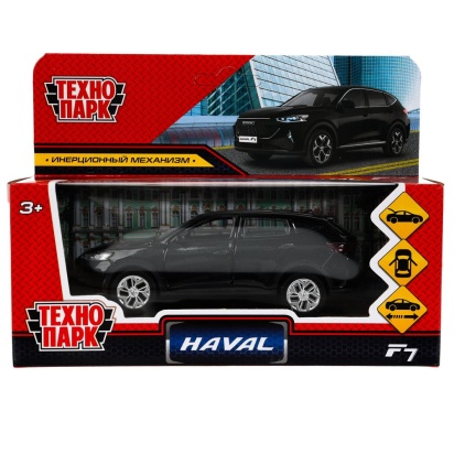 Машина металл HAVAL "haval f7", длина 12 см, дв, багаж, инер, черный, в кор. Технопарк F7-12-BK-WOD