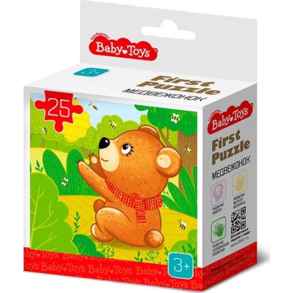 Пазл First Puzzle "Медвежонок" (25 эл) Baby Toys 04291 / 343515