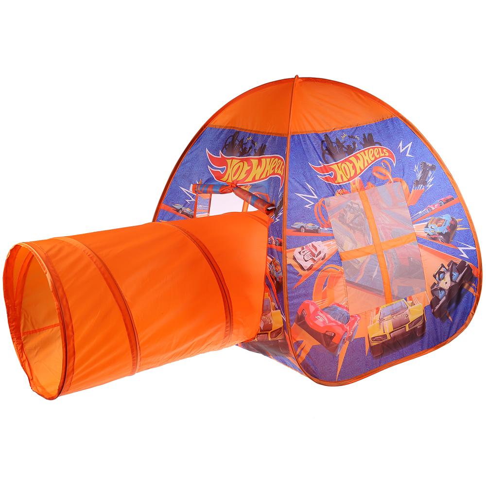 Палатка детская игровая ХОТ ВИЛС с тоннелем, 87x95x95,46x100см, в сумке Играем вместе GFA-TONHW01-R 