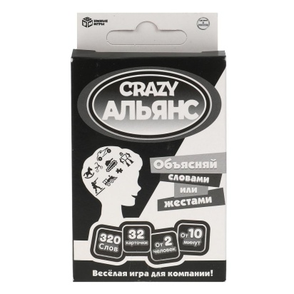 Объясняй словами или жестами. CRAZY АЛЬЯНС. Карточная игра. 32 карт. Умные игры 317700