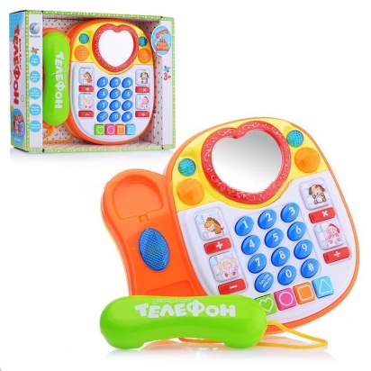 Развивающая игрушка "Телефон" на батарейках, в коробке 6014B / T364-D3441 / 224905