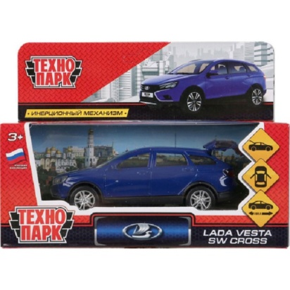 Машина металл LADA VESTA SW CROSS 12см, открыв. двери, инерц, синий. VESTA-CROSS-BU