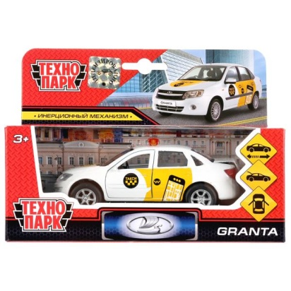 Машина металл LADA granta ТАКСИ, 12 см., дв., баг.,  инерц., SB-16-41-T-WB(19)