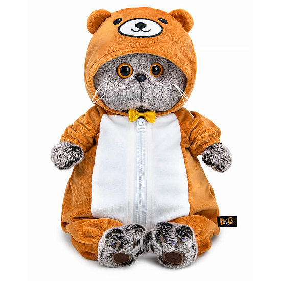 Игрушка Кот Басик в кигуруми "Медвежонок"  Ks25-298