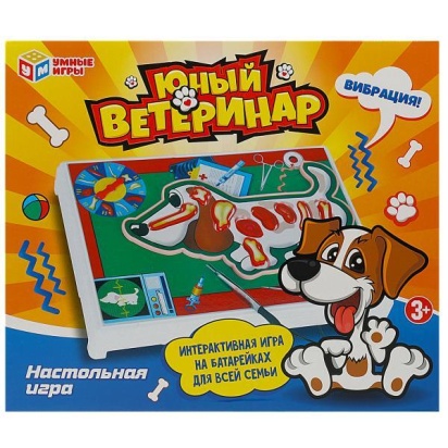 Настольная игра юный ветеринар, бат.кор.30*26*4,3см Умные игры 357903