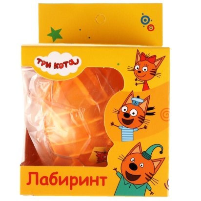 Логическая игра шар-лабиринт Три Кота , кор.10,5*10,5*10,5см ИГРАЕМ ВМЕСТЕ  B2004071-R2