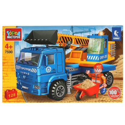 KAMAZ конструктор камаз ЭКСКАВАТОР, 128 дет. Город мастеров 7590-KK