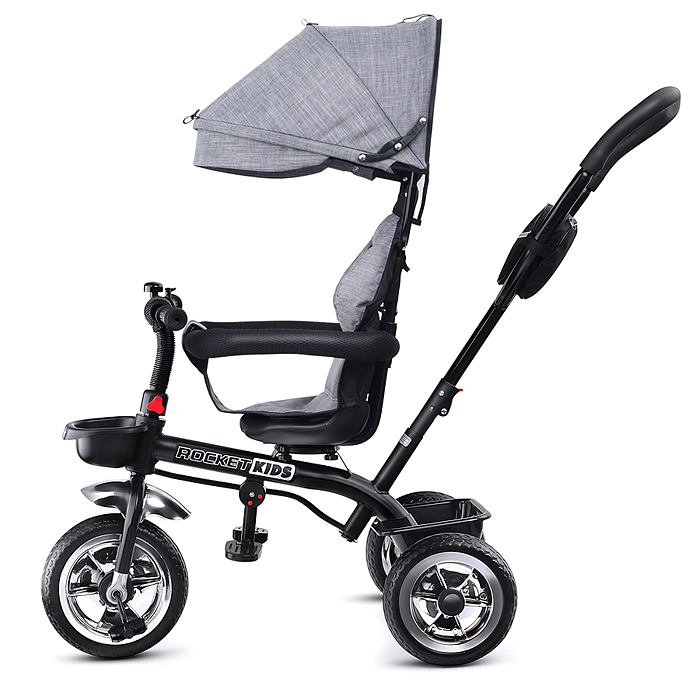 Велосипед 3-х колесный, серый  6166FP-3 / 320108