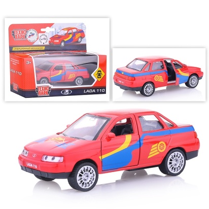 МАШИНА "ТЕХНОПАРК" МЕТАЛЛ. ИНЕРЦ. LADA 110 СПОРТ 12СМ, ОТКРЫВ. ДВЕРИ SB-16-44-S-WB