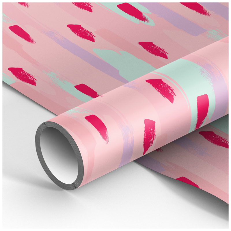 Упаковочная бумага глянц. 70*100см, MESHU "Stylish pink", 90г/м2 М100_41066