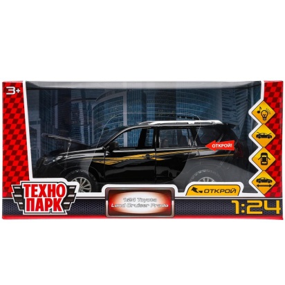 Машина металл свет-звук TOYOTA LAND CRUISER PRADO, 20 см, двери, капот Технопарк 68270АВ