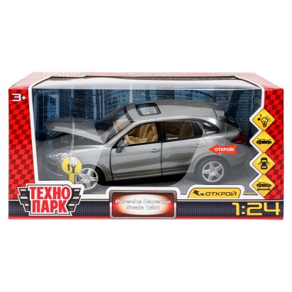 Машина металл свет-звук PORSCHE cayenne, 18,7 см, двери, капот, багажник Технопарк в кор.2*6шт