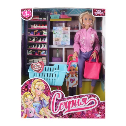 Кукла 29 см София, в магазине, руки и ноги сгиб., акс., кор. КАРАПУЗ   66001-SET43-S-BB