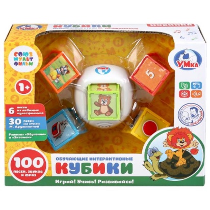 Обучающие интерактивные кубики на бат. русс. чип в русс. кор. Умка HT777-R