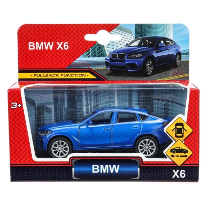 Модель металл BMW X6 10 см, двери, инерция Технопарк   2307668-R2