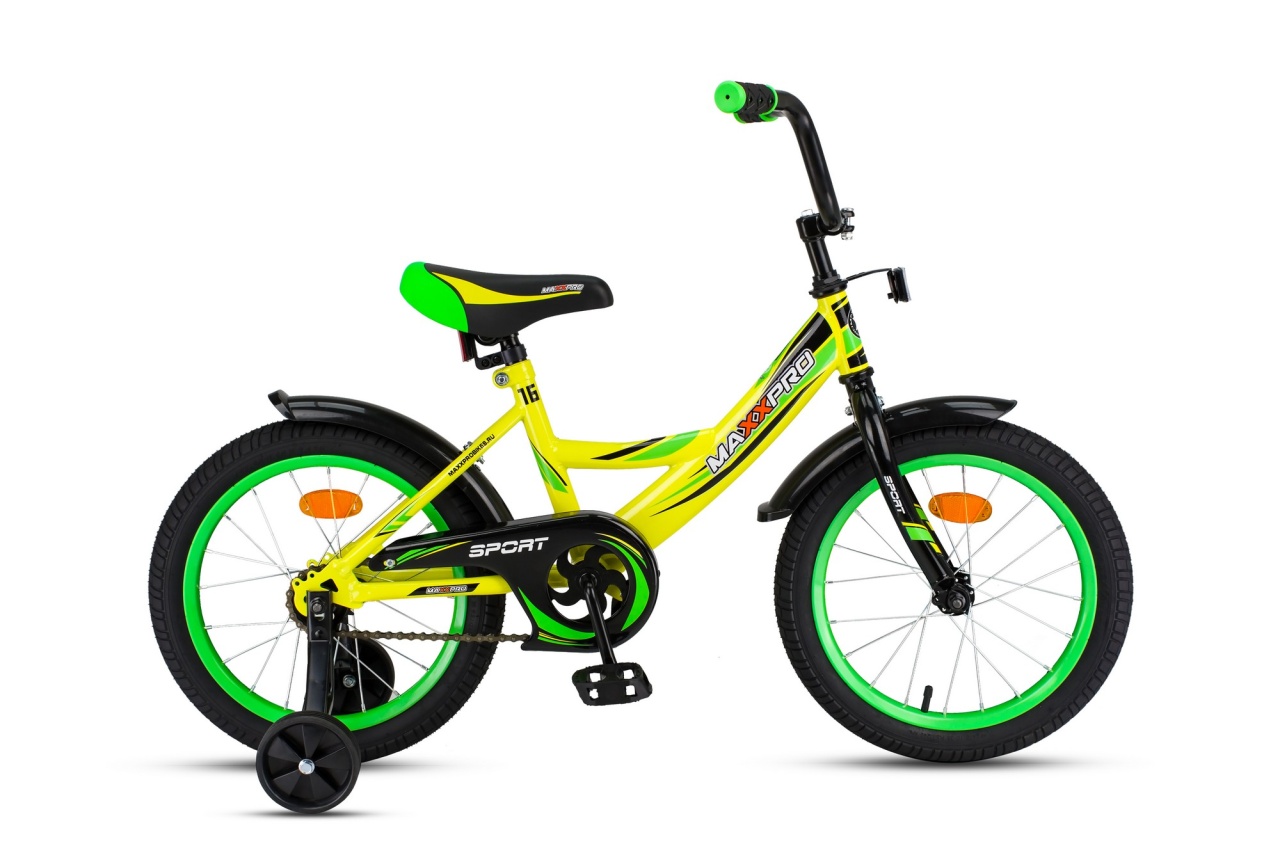 16 SPORT-16-2 (желто-зеленый) Велосипед
